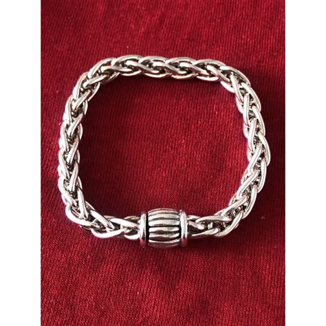 bracelet argent grosse maille Hermes